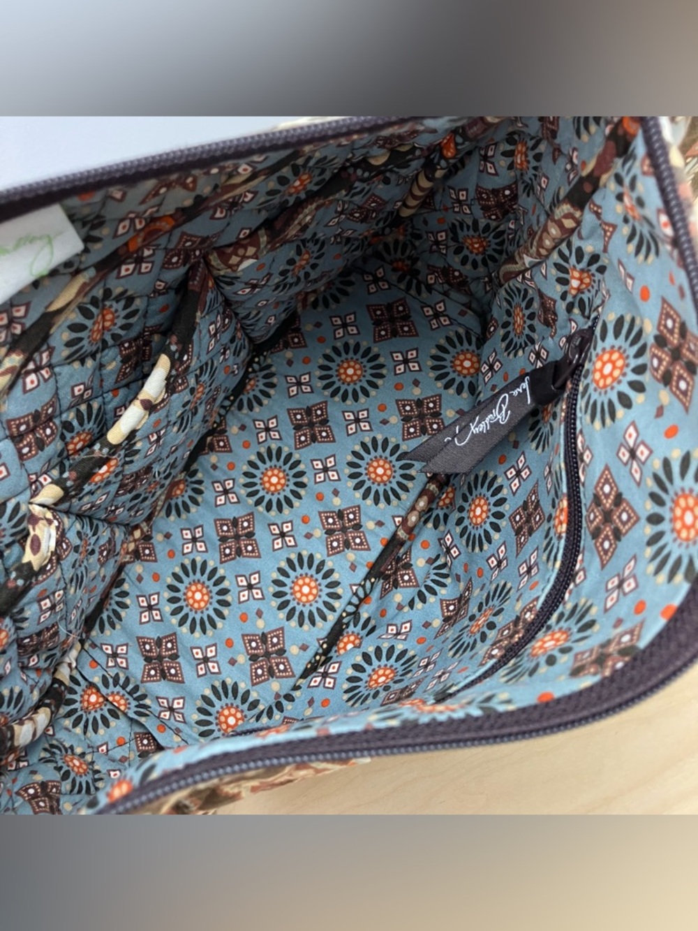 Vera Bradley Set Shoulder Bag Purse & Wallet Brown Floral Pattern - Picture 9 of 16
